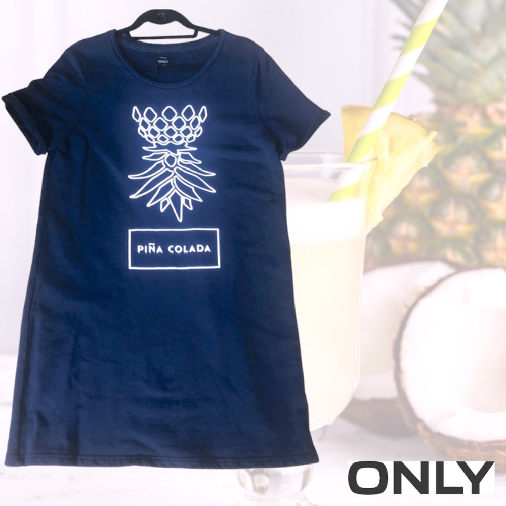 Comfy Pina Colada Pineapple Sweater Dress